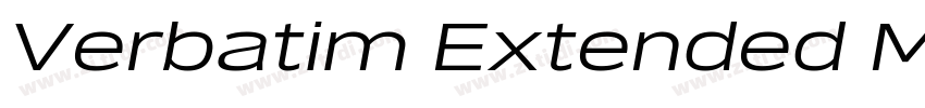 Verbatim Extended Me字体转换